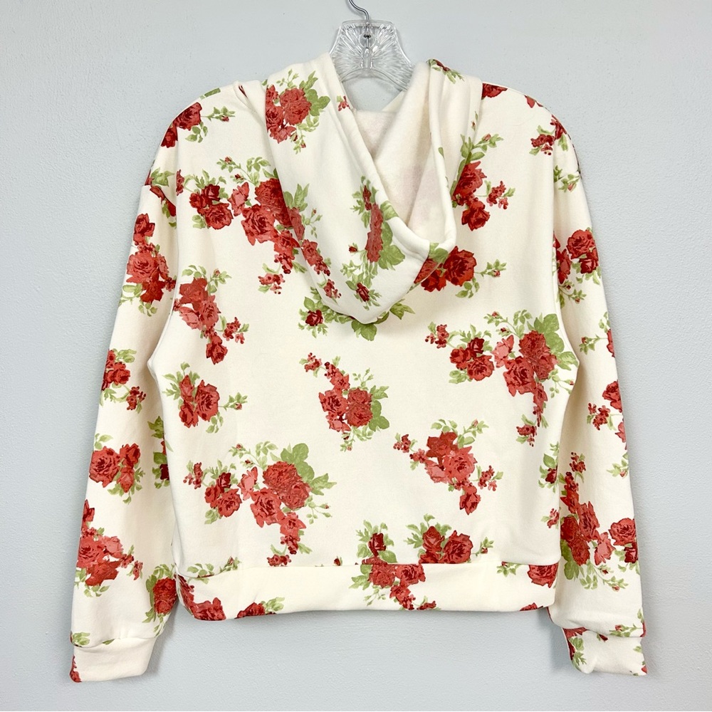 PINK ROSE 🌺 Floral Mini Hoodie - Size S - Picture 4 of 5